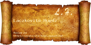 Laczkovits Hugó névjegykártya